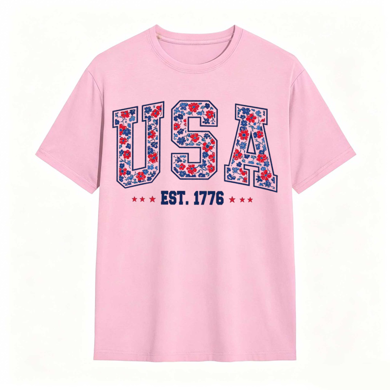 Comfort Colors Floral USA T-Shirt