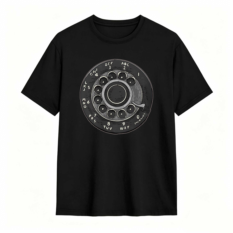 Rotary Phone Dial Pattern T-shirt