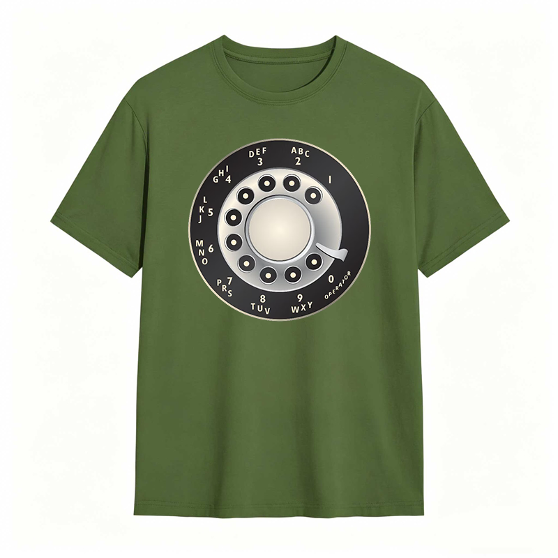 Rotary Dial Phone Pattern T-shirt