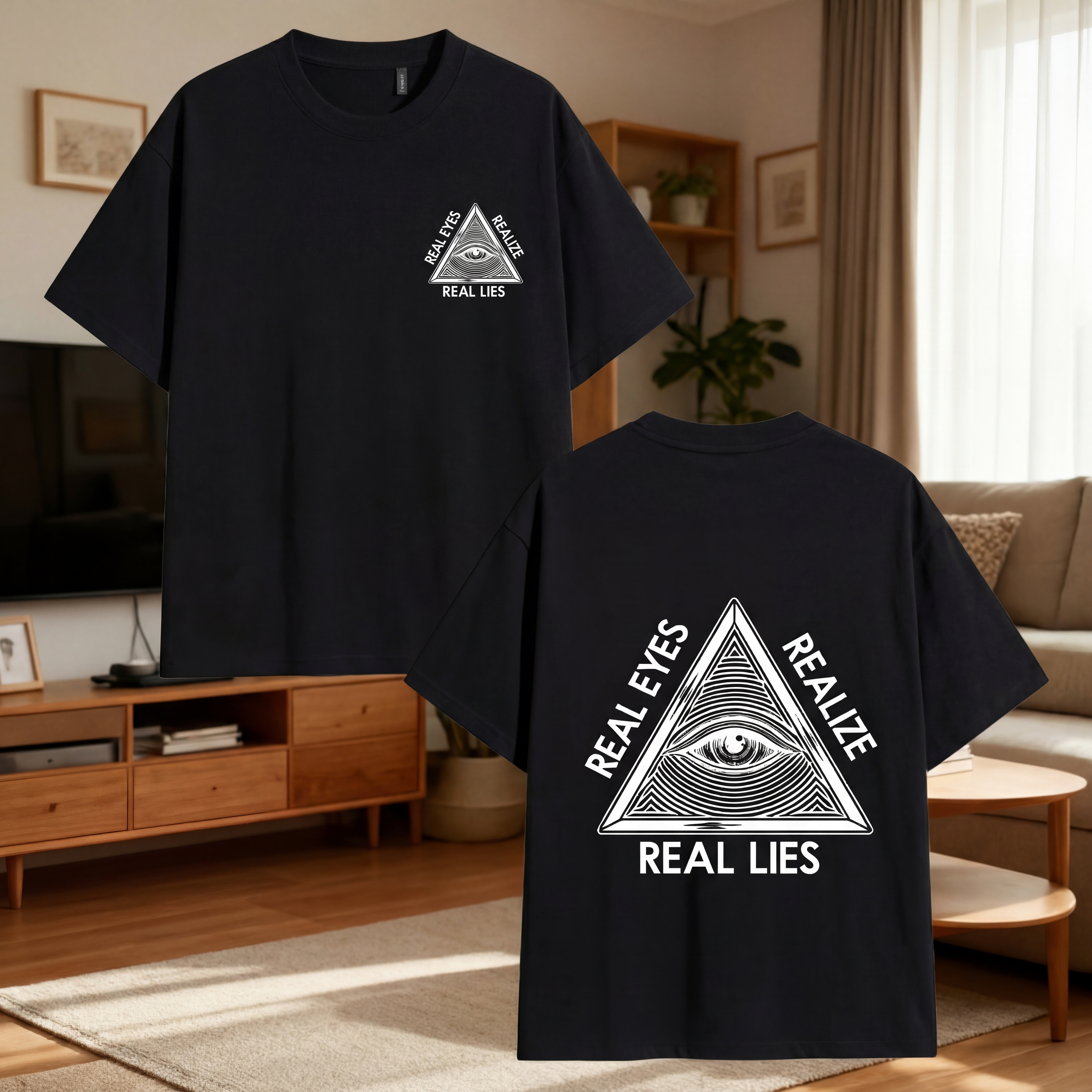 Dorawear™ Real Eyes Realize Real Lies Pyramid Eye T Shirt