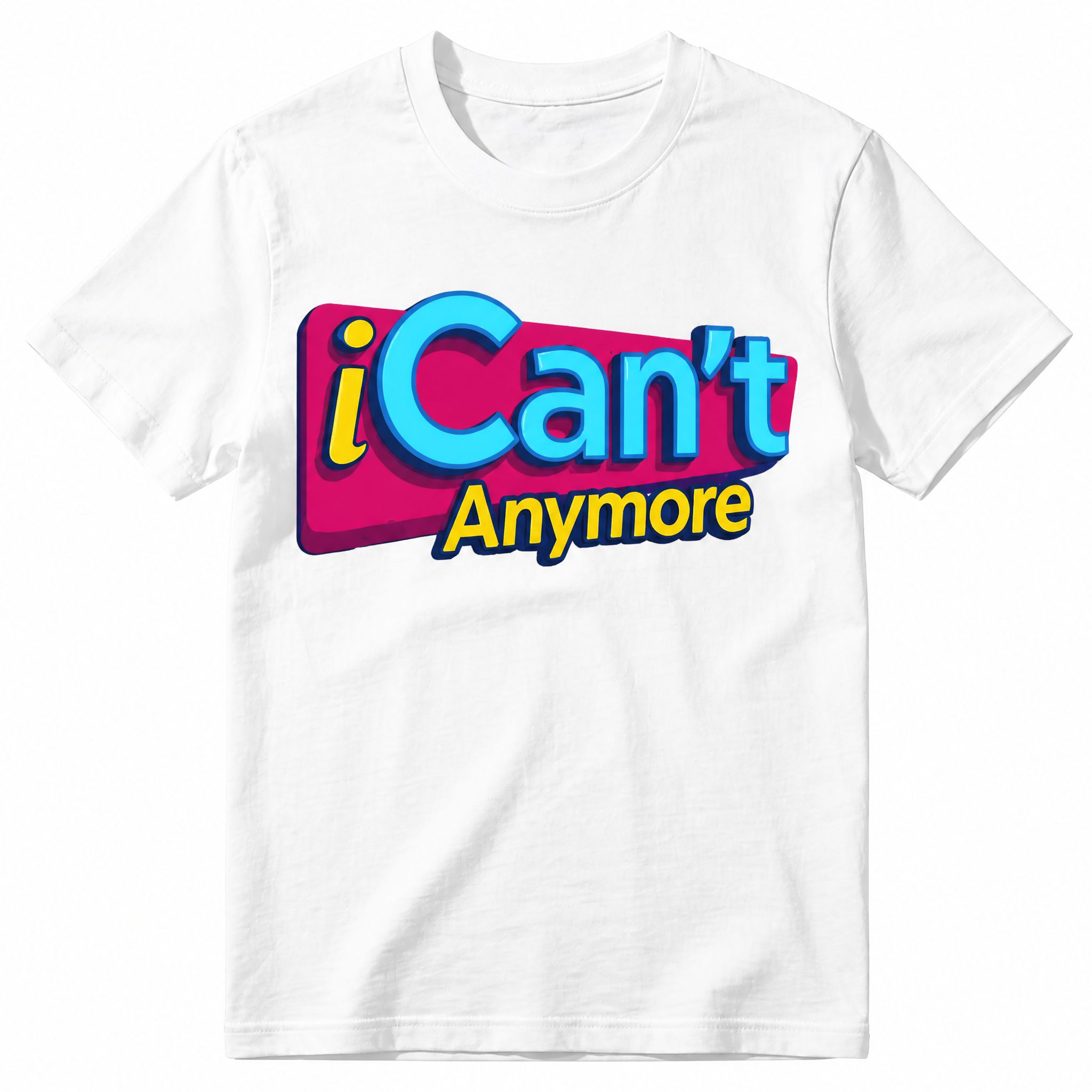 “I Can‘t Anymore” Burnout Humor T-Shirt | Gen Z Relatable Meme Tee | 100% Cotton Y2K Casual Top