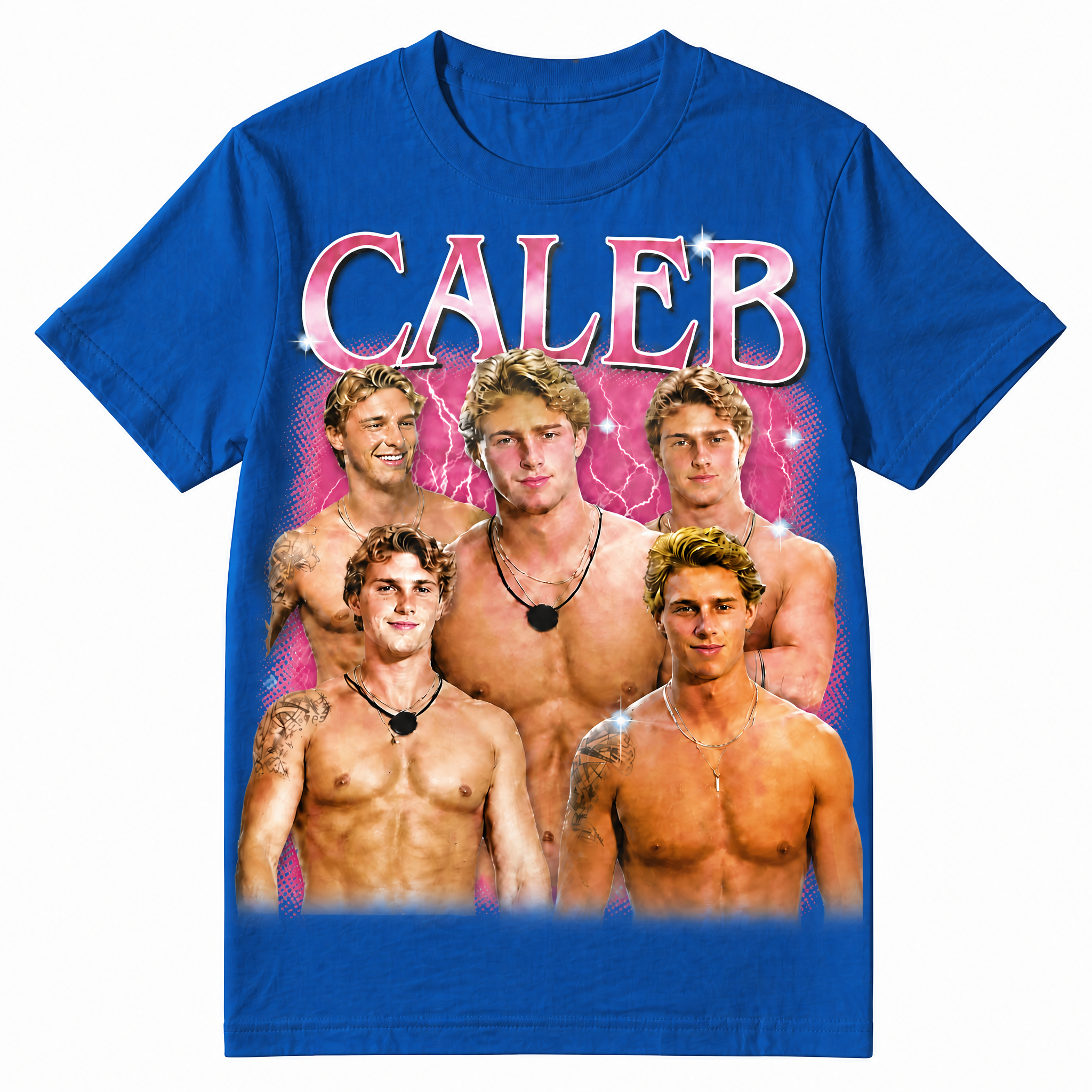 Caleb Photo Collage Graphic Tee | Vintage Fan Shirt