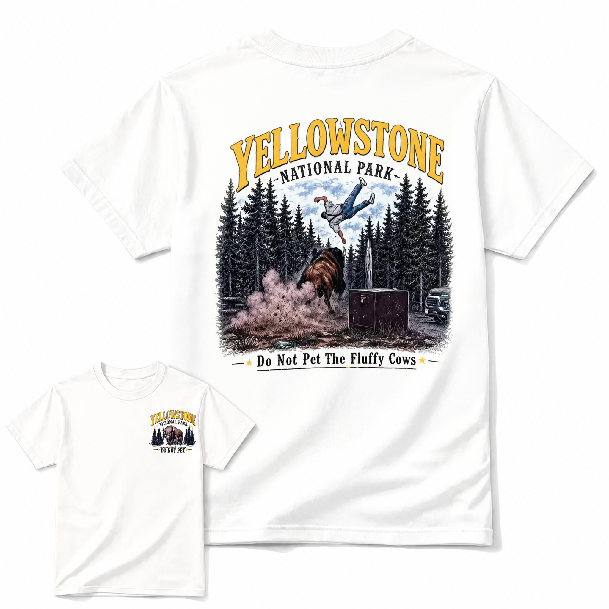Yellowstone National Park Vintage T-Shirt | Funny Wildlife Graphic Tee