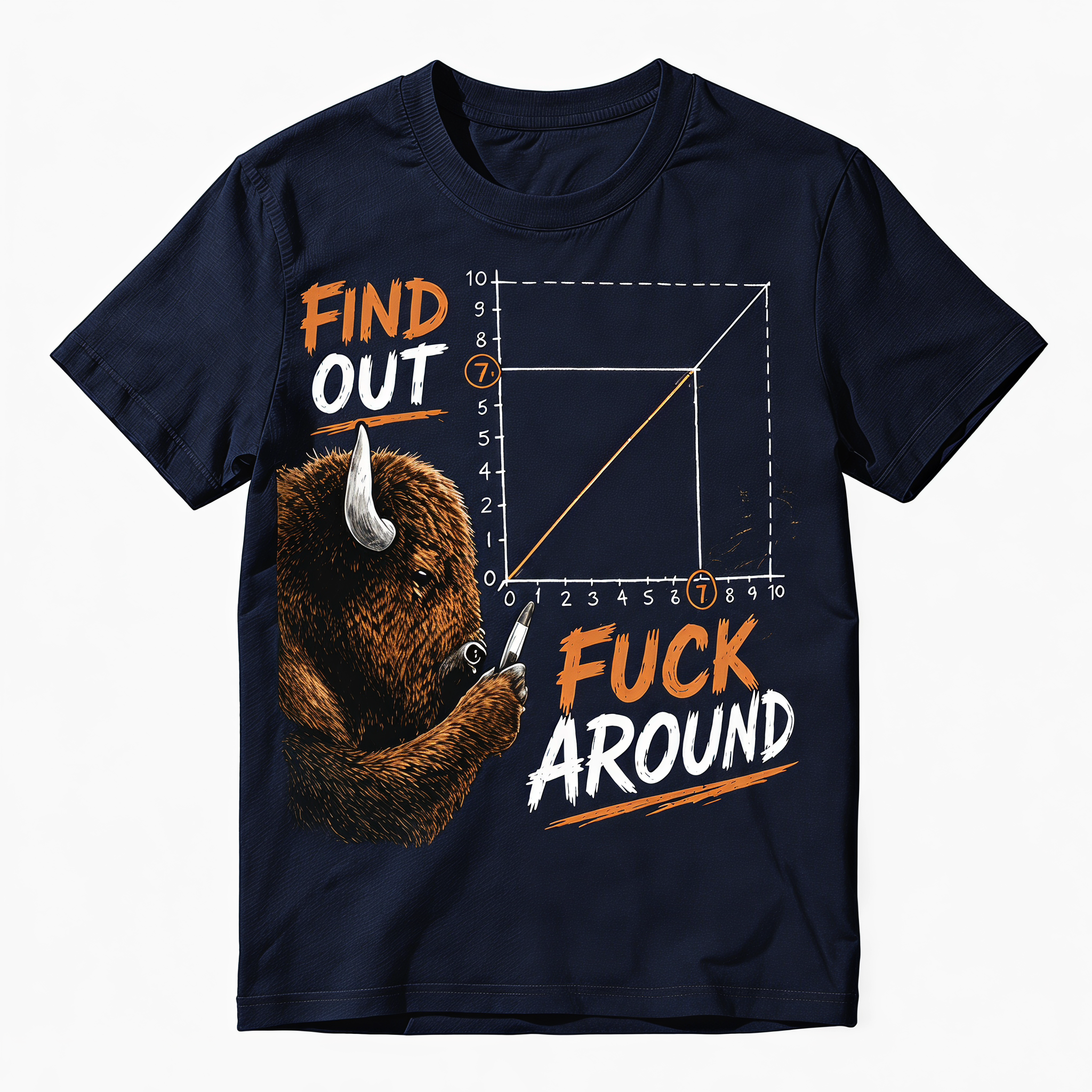 Find Out Funny Bison Graphic T-Shirt | FAFO Meme Vintage Graphic Tee