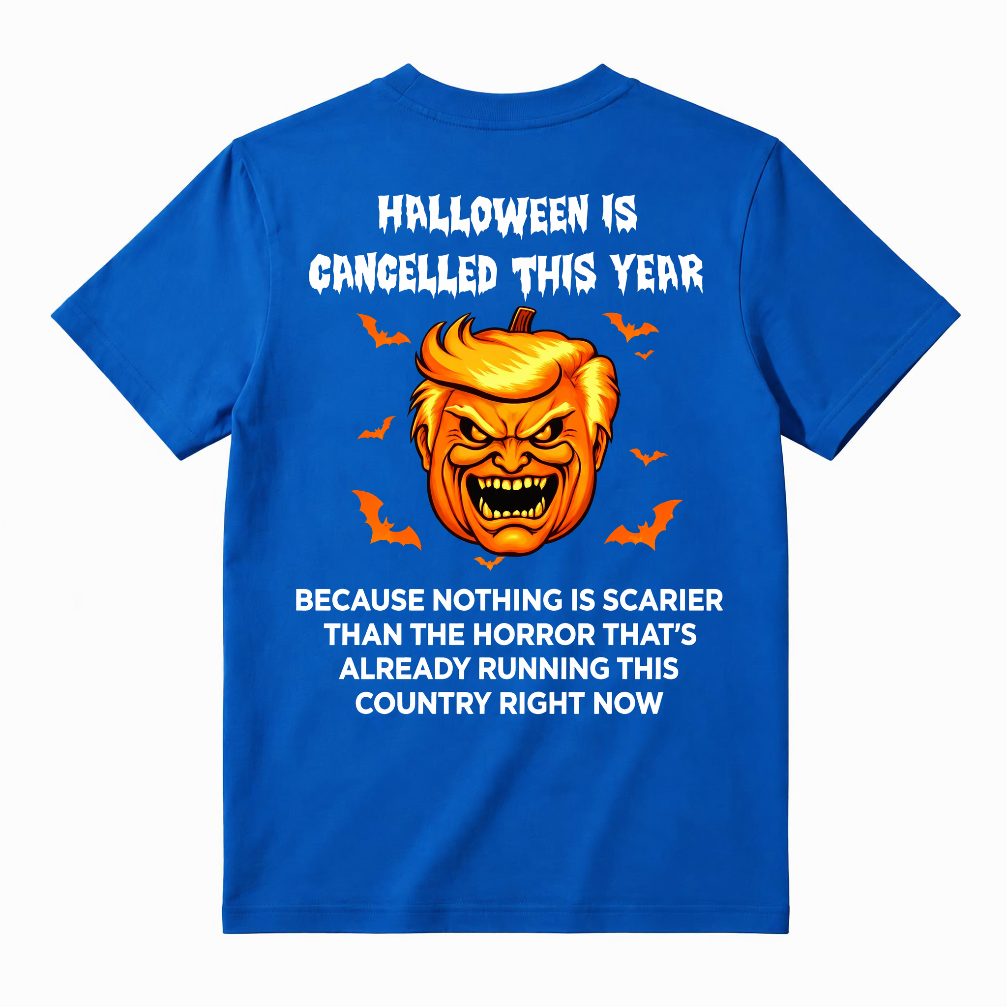 Halloween Is Cancelled Funny Pumpkin T-Shirt | Spooky Halloween Graphic Tee | Horror Season Unisex Shirt