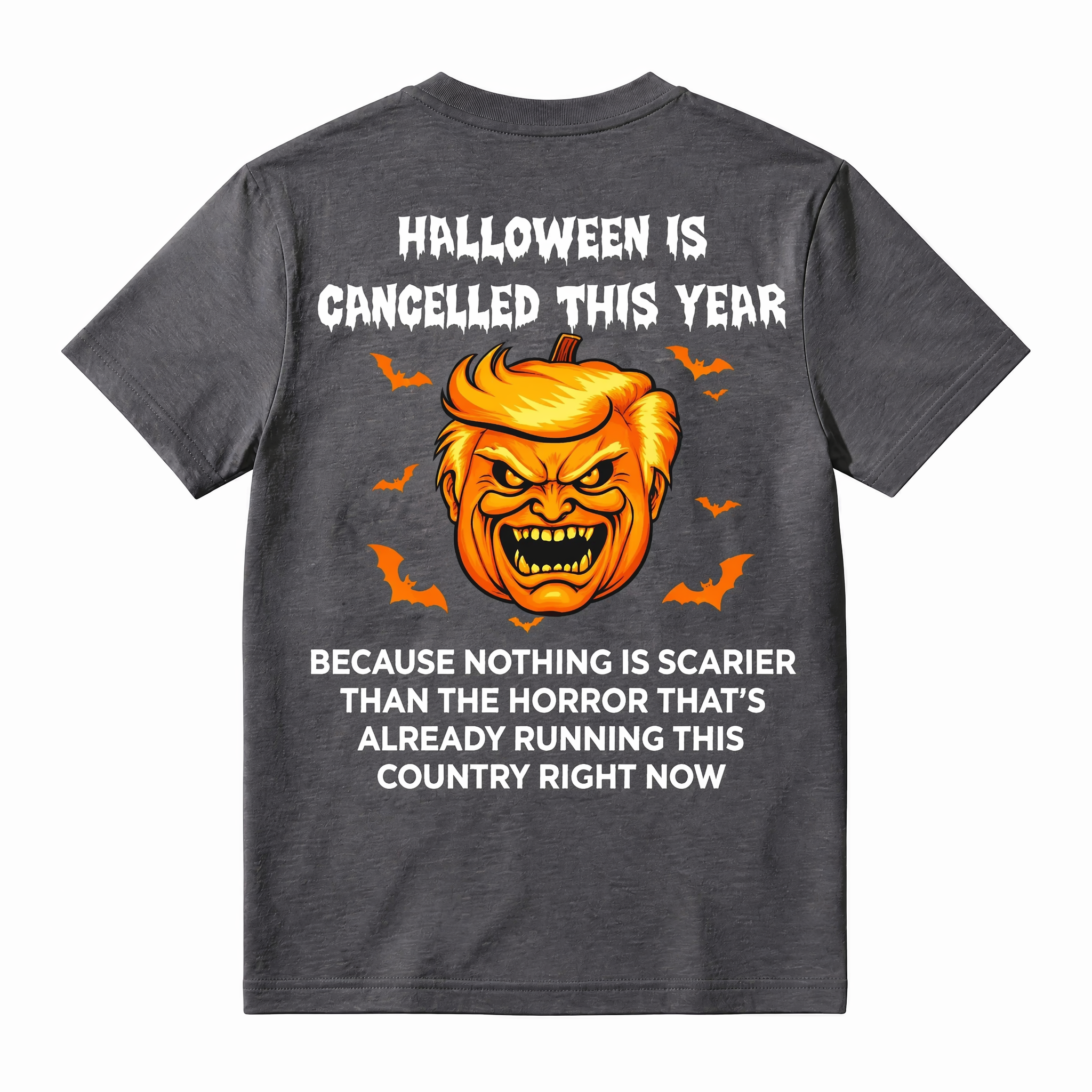 Halloween Is Cancelled Funny Pumpkin T-Shirt | Spooky Halloween Graphic Tee | Horror Season Unisex Shirt
