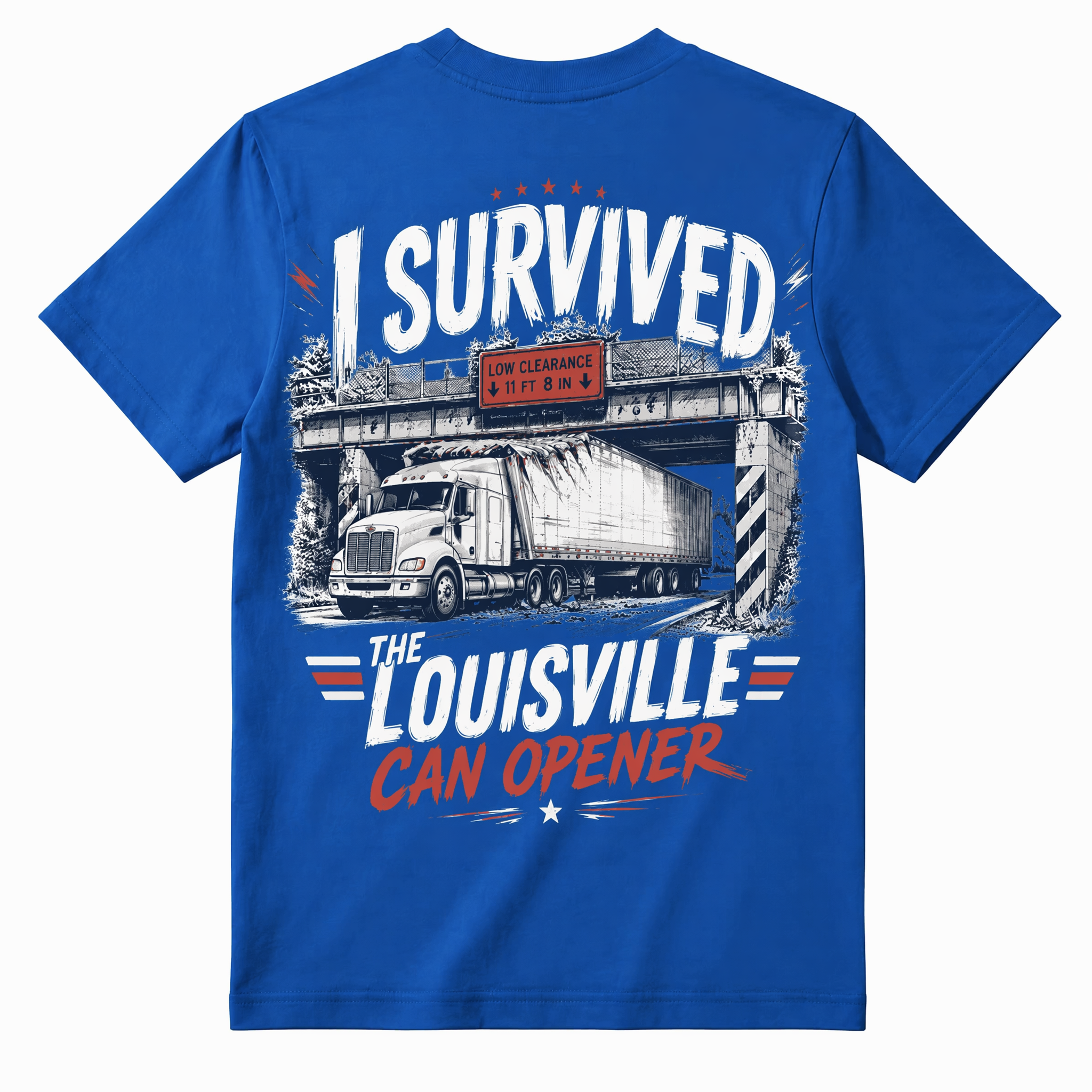 I Survived The Louisville Can Opener T-Shirt, Funny Truck Driver Graphic Tee, Semi Truck Lover Shirt, Vintage Transportation Unisex Shirt