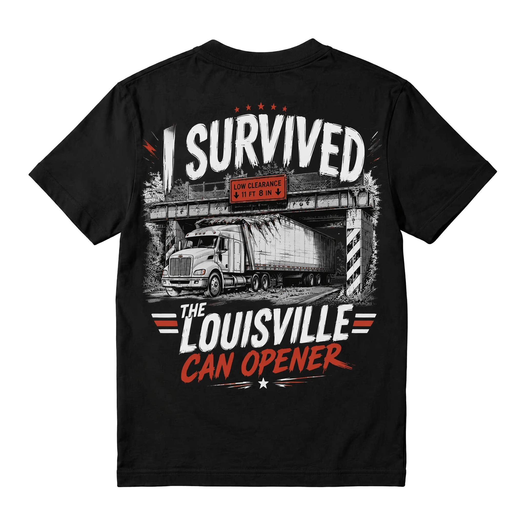 I Survived The Louisville Can Opener T-Shirt, Funny Truck Driver Graphic Tee, Semi Truck Lover Shirt, Vintage Transportation Unisex Shirt