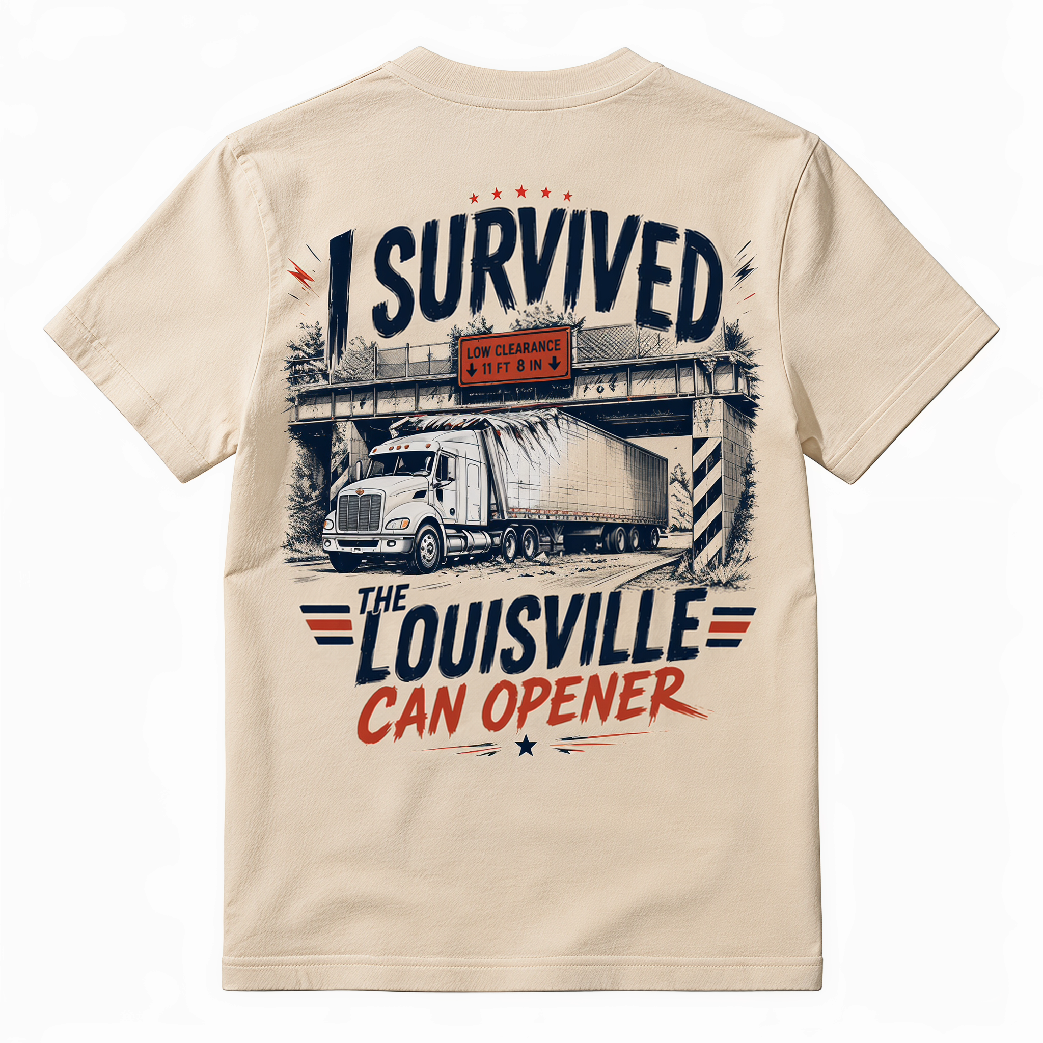 I Survived The Louisville Can Opener T-Shirt, Funny Truck Driver Graphic Tee, Semi Truck Lover Shirt, Vintage Transportation Unisex Shirt