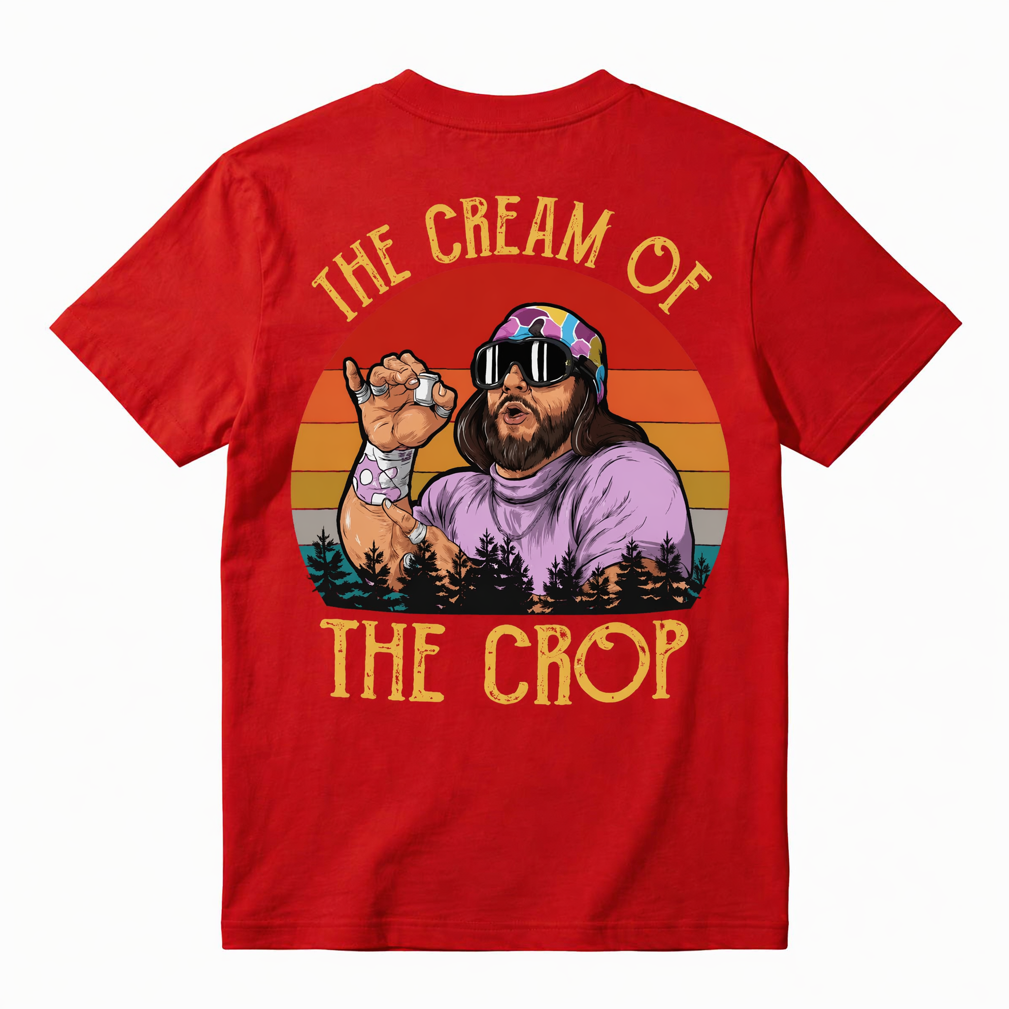 The Cream of the Crop Vintage Wrestling Graphic T-Shirt, Retro 80s Wrestler Tee, Classic Sports Fan Unisex Cotton Shirt