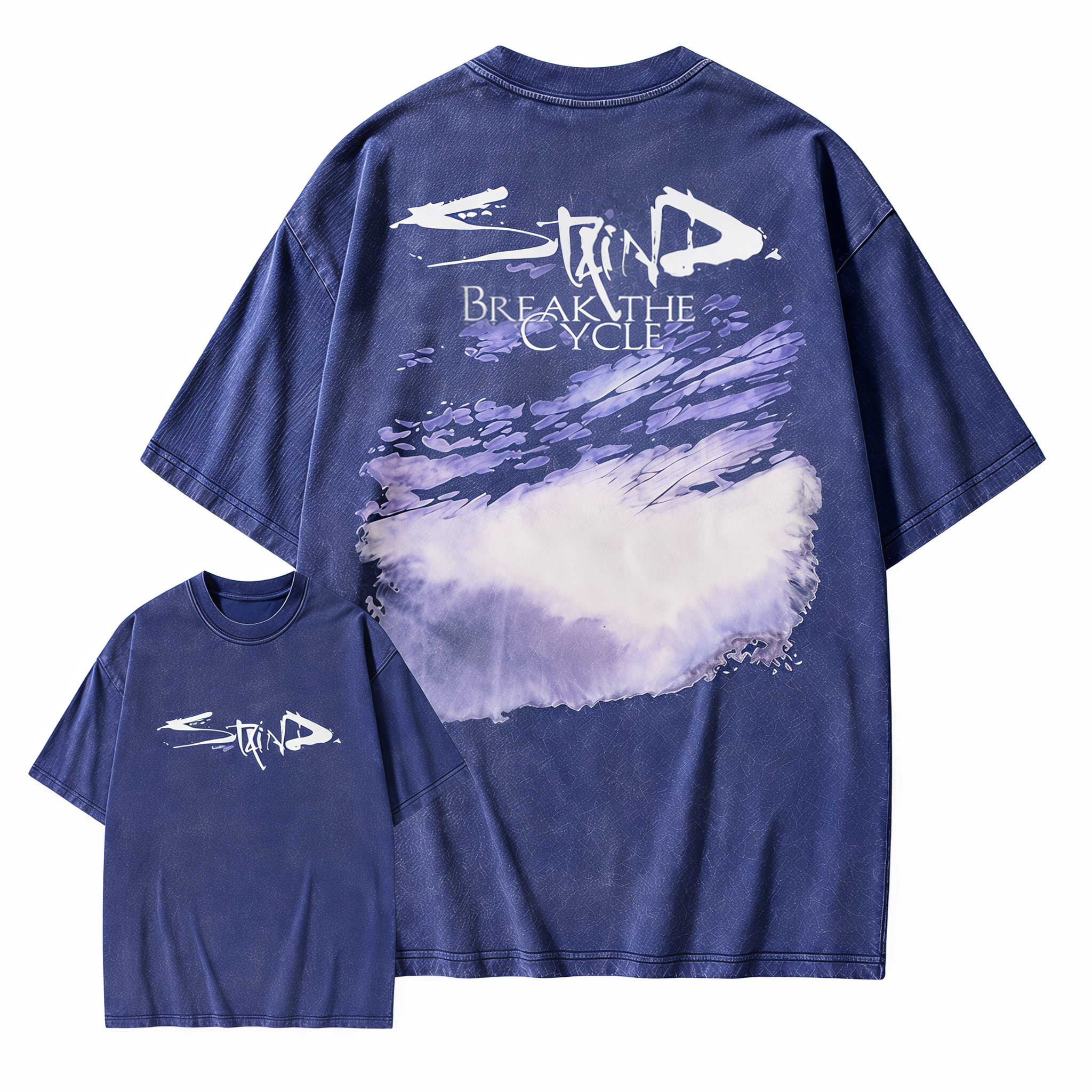 Break The Cycle Vintage Washed Graphic T-Shirt, Oversized Streetwear Cotton Tee