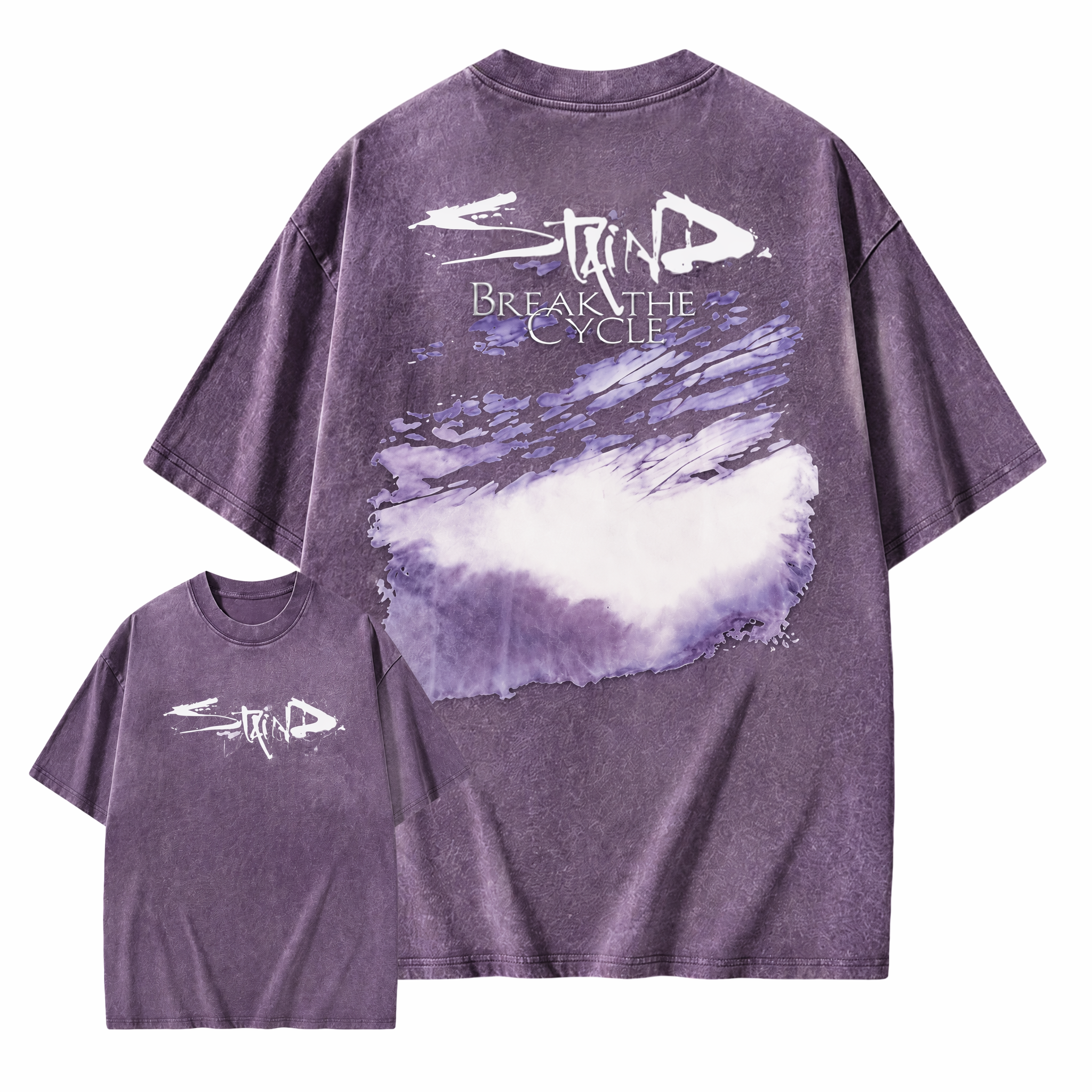 Break The Cycle Vintage Washed Graphic T-Shirt, Oversized Streetwear Cotton Tee