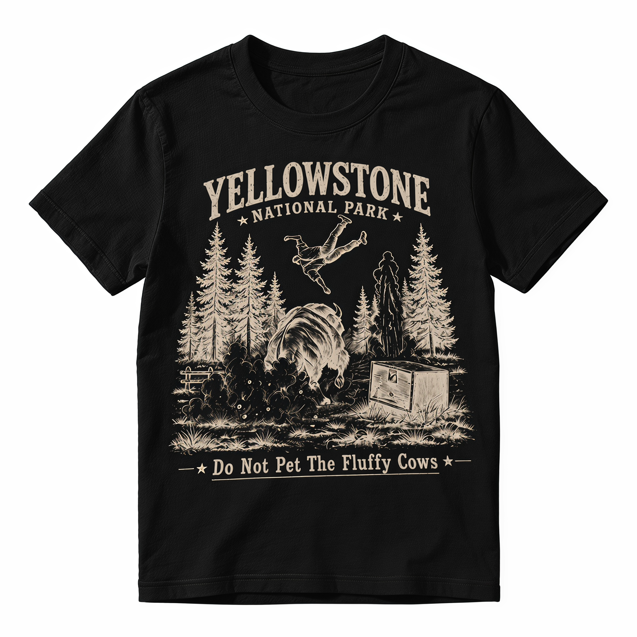 [Copy]Bye-son Funny Bison Graphic T-Shirt | Yellowstone Western Humor Tee