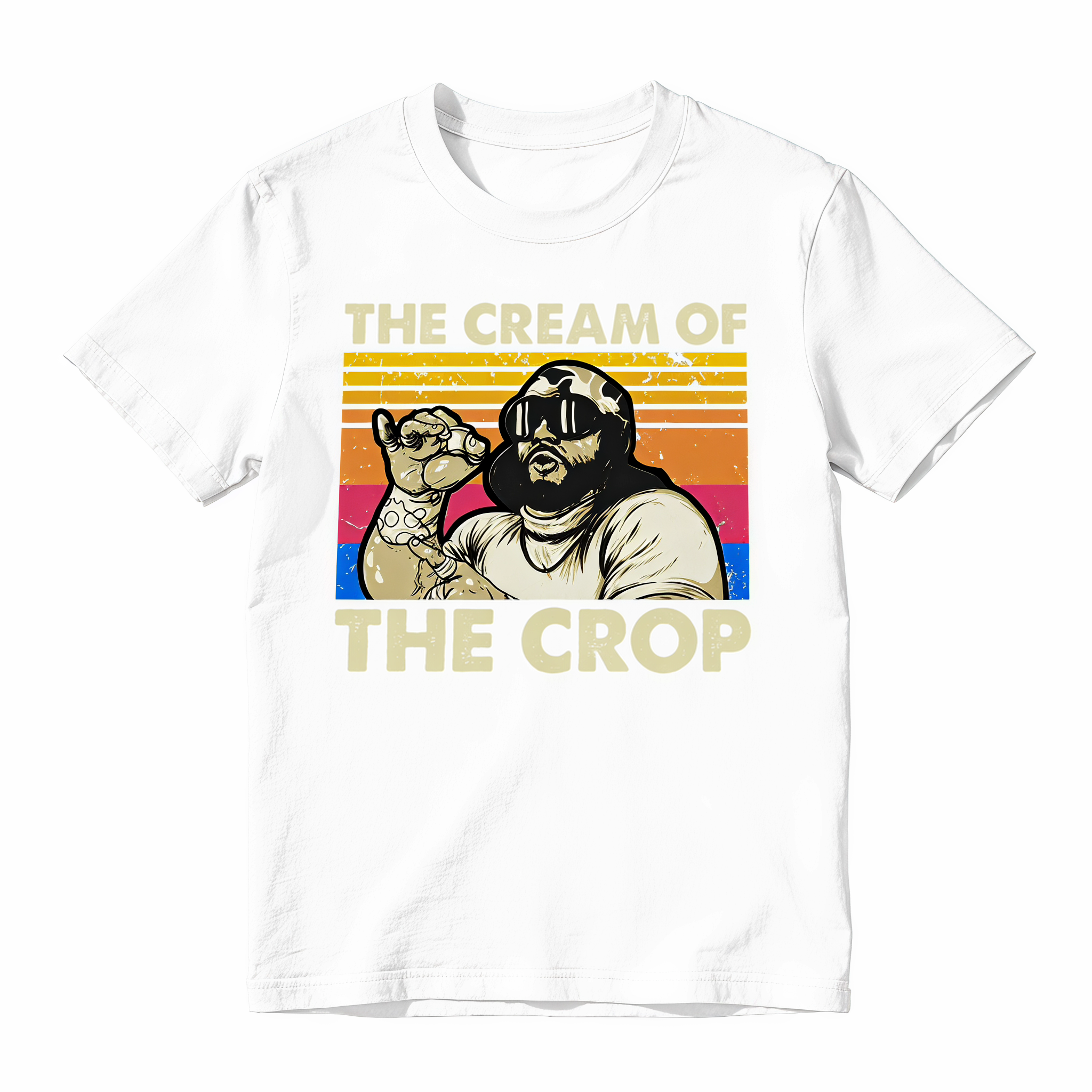 Retro 80s Wrestling Fan T-Shirt, The Cream of the Crop Graphic Cotton Tee