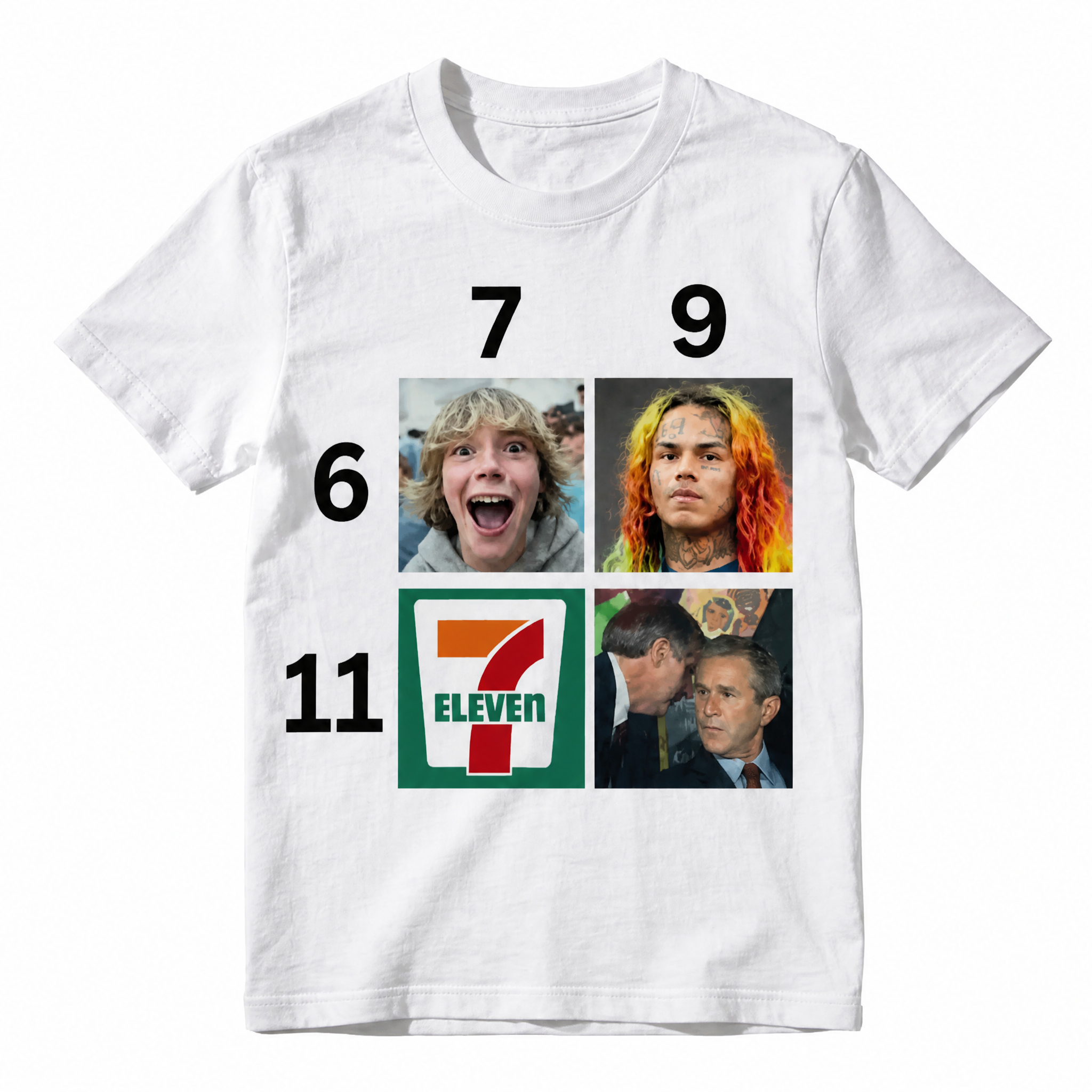 Funny Math Grid Meme T-Shirt - Dark Humor 7-11 9/11 Sarcastic Graphic Tee for Men Women