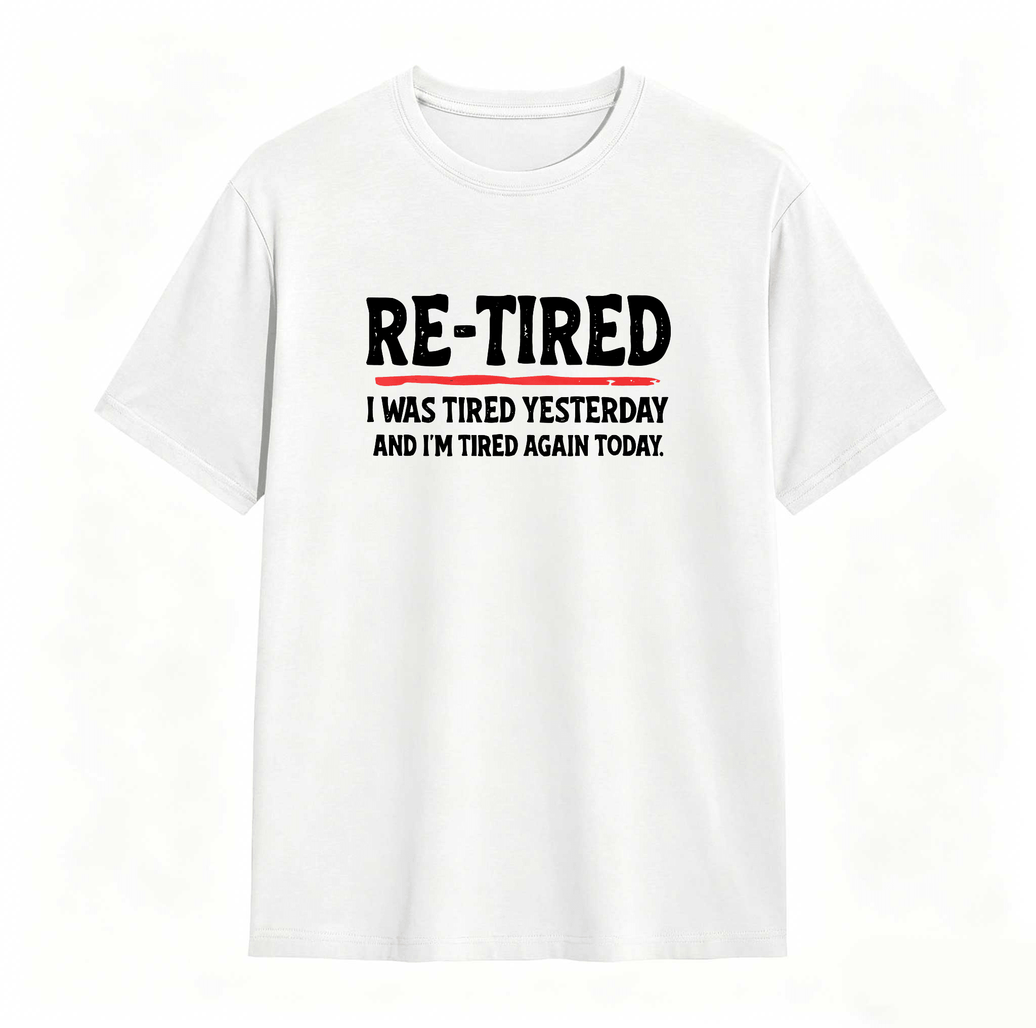 Dorawear™ Sarcastic Quote T-Shirt for Teens – 100% Cotton Re-Tired Lazy Retired Design Womenswear Womenswear Smooth Smooth Smooth Seamless Unisex Seamless Unisex