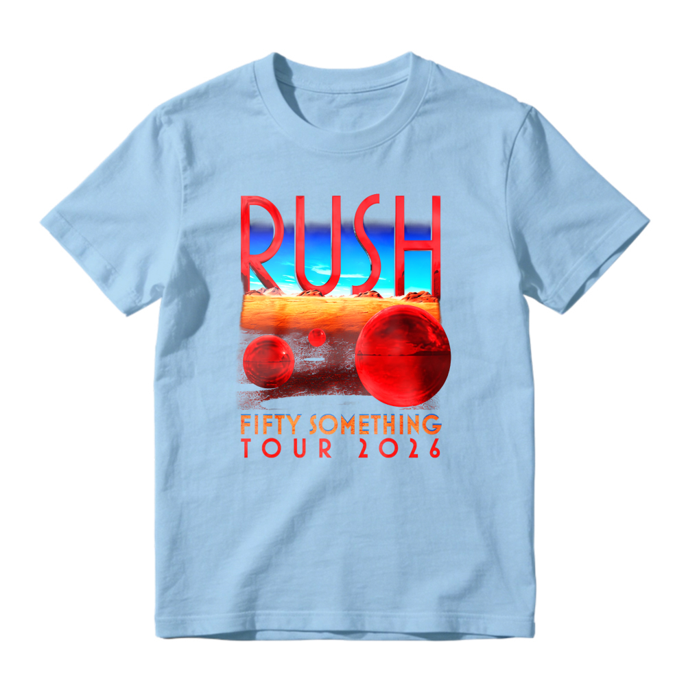 Rush Fifty Something Tour 2026 Retro Sci-Fi Planet Graphic T-shirt