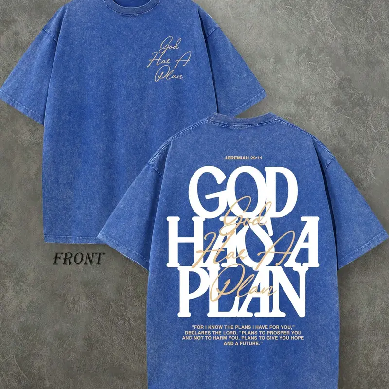God Has A Plan Jeremiah 29 11 Washed T-shirt