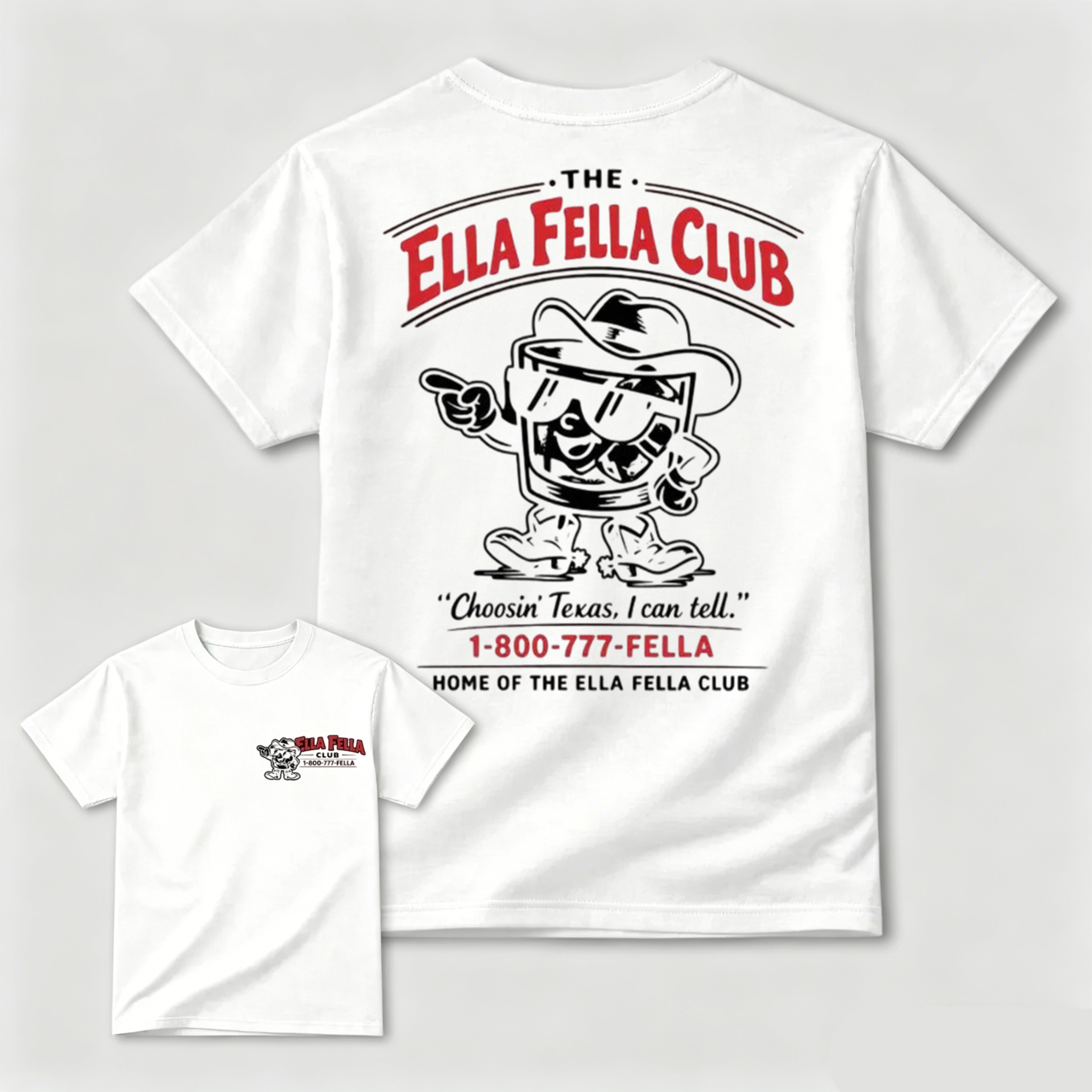 Ella Fella Club Shirt, Southern Western Streetwear Shirt, Classic Americana Outfit For Men Women, Unisex Casual Graphic T-Shirts