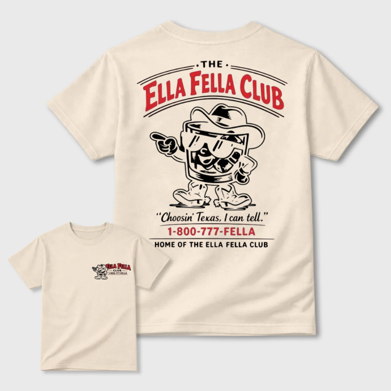 Ella Fella Club Shirt, Southern Western Streetwear Shirt, Classic Americana Outfit For Men Women, Unisex Casual Graphic T-Shirts