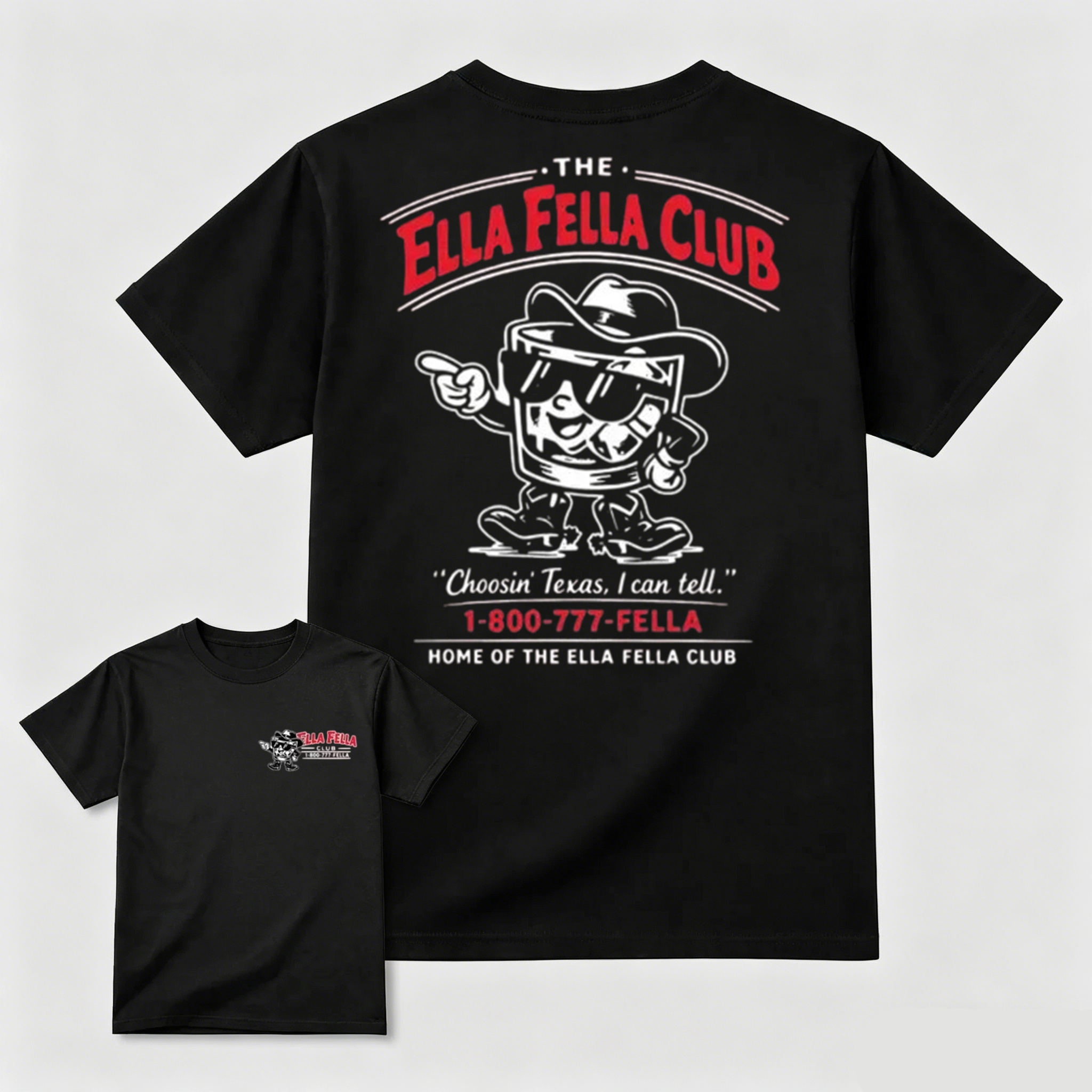 Ella Fella Club Shirt, Southern Western Streetwear Shirt, Classic Americana Outfit For Men Women, Unisex Casual Graphic T-Shirts