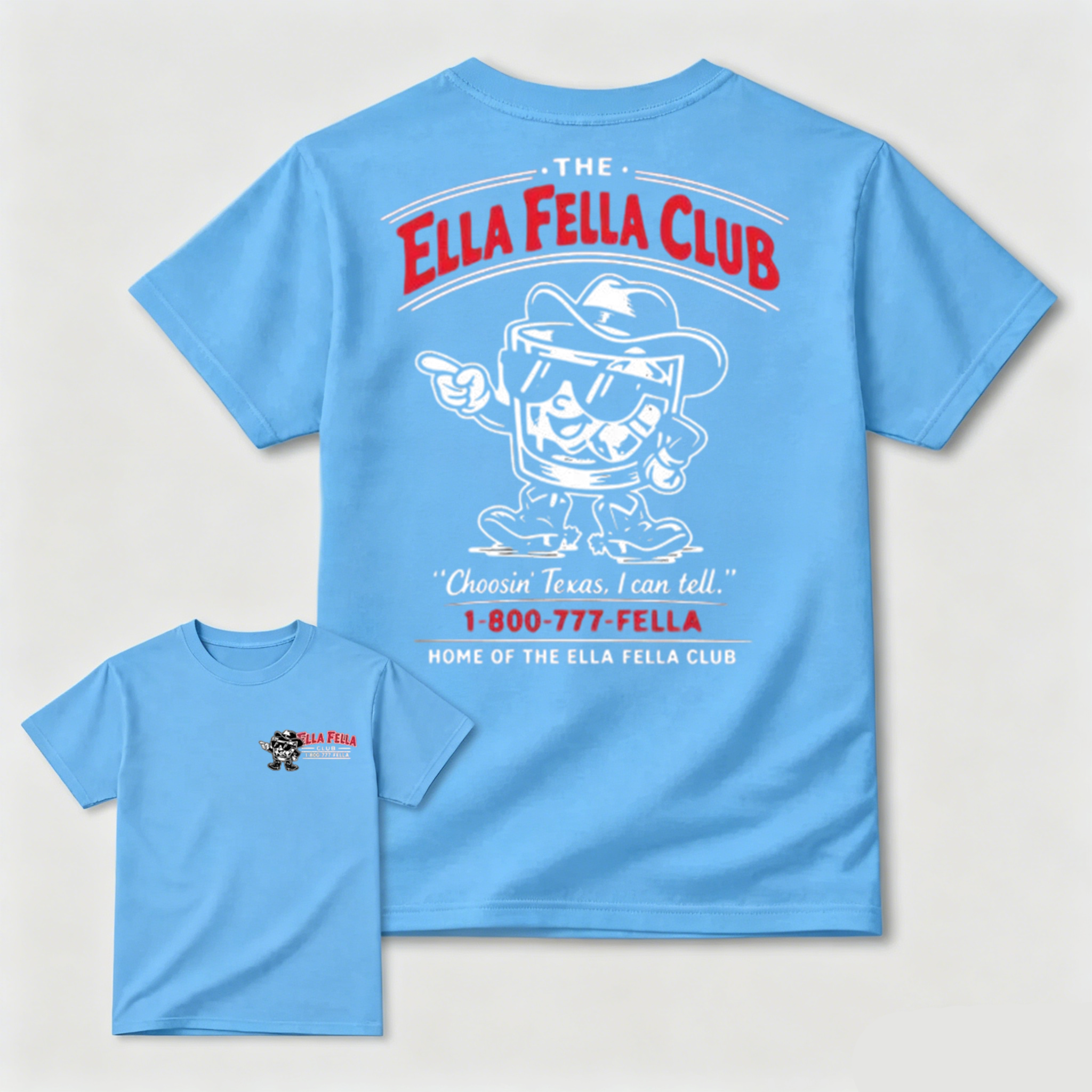 Ella Fella Club Shirt, Southern Western Streetwear Shirt, Classic Americana Outfit For Men Women, Unisex Casual Graphic T-Shirts