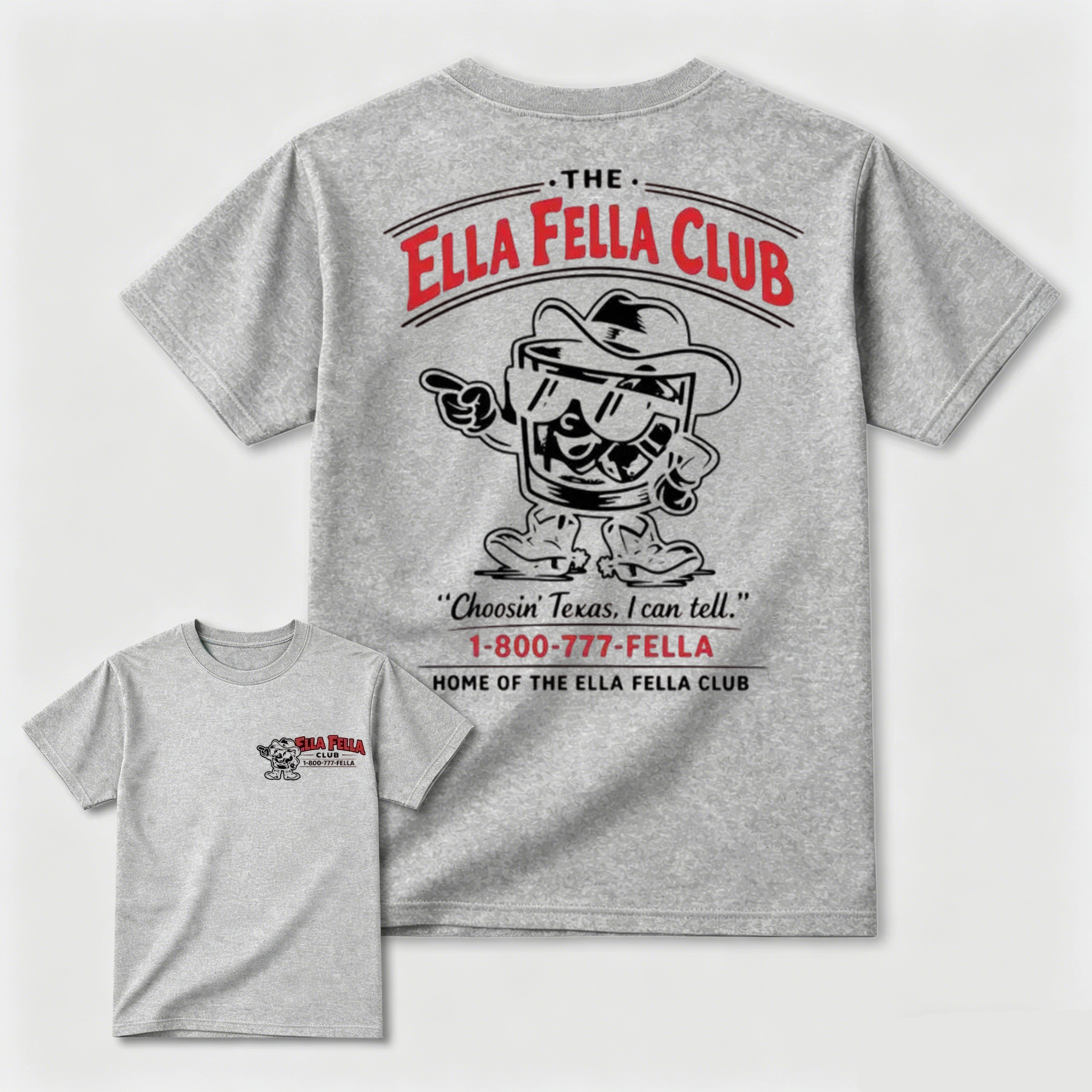 Ella Fella Club Shirt, Southern Western Streetwear Shirt, Classic Americana Outfit For Men Women, Unisex Casual Graphic T-Shirts