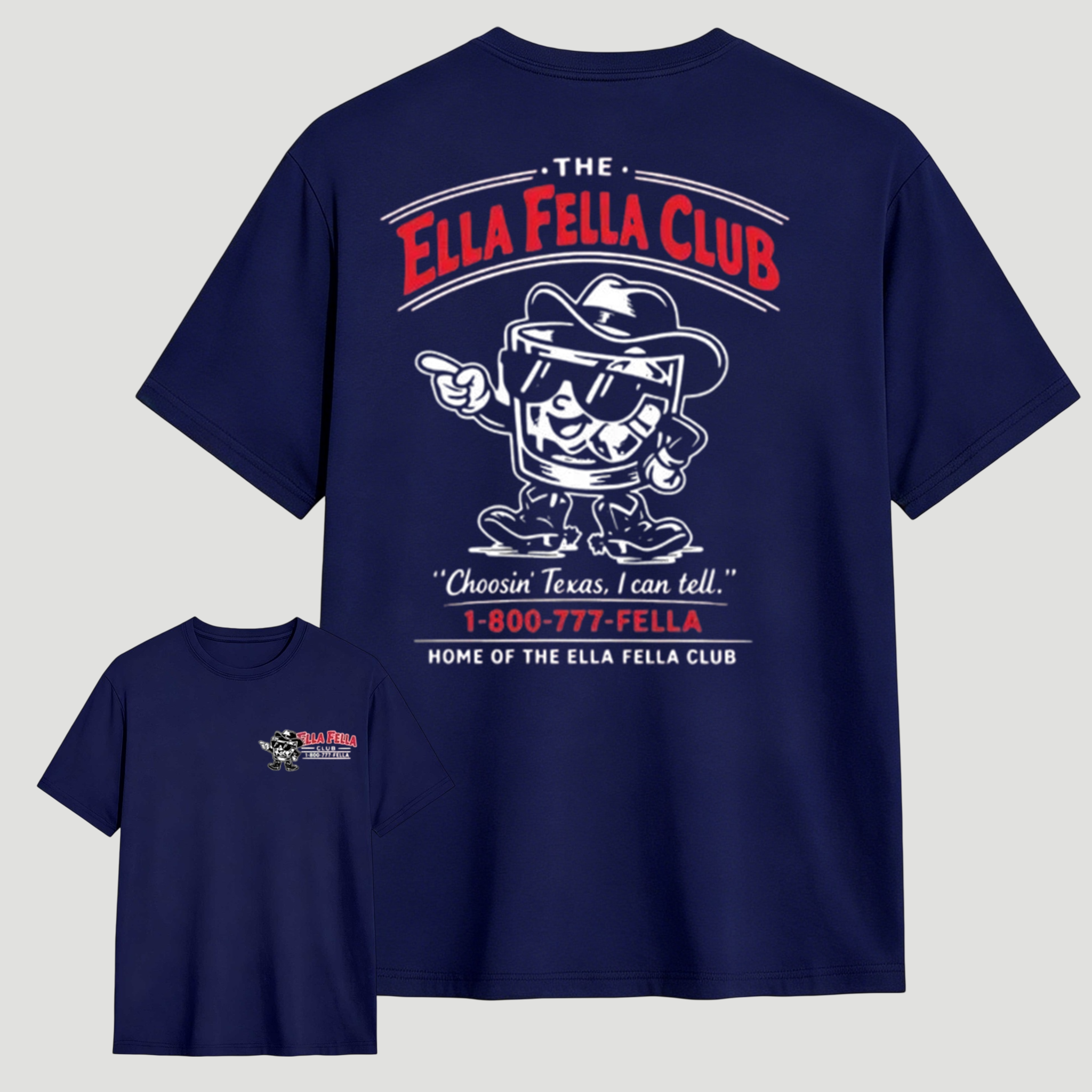Ella Fella Club Shirt, Southern Western Streetwear Shirt, Classic Americana Outfit For Men Women, Unisex Casual Graphic T-Shirts