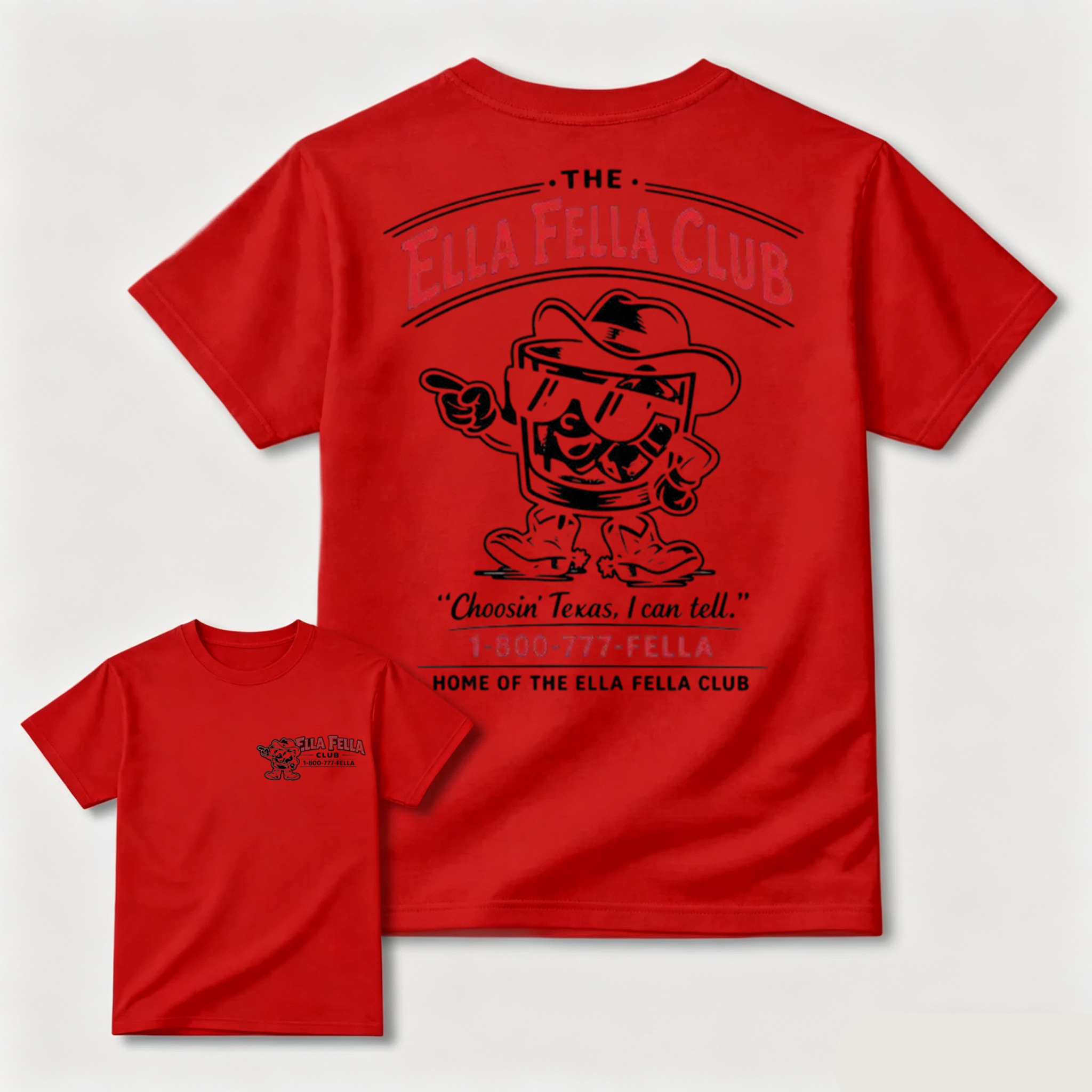 Ella Fella Club Shirt, Southern Western Streetwear Shirt, Classic Americana Outfit For Men Women, Unisex Casual Graphic T-Shirts