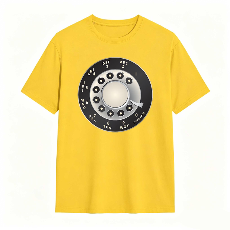 Rotary Dial Phone Pattern T-shirt