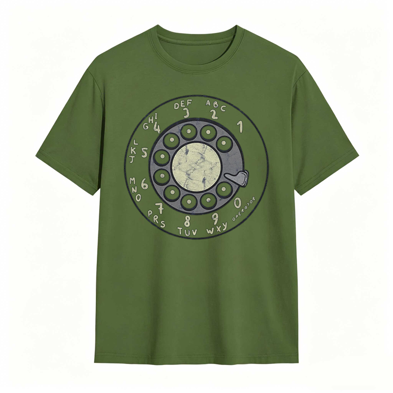 Retro Rotary Dial Phone Design T-shirt