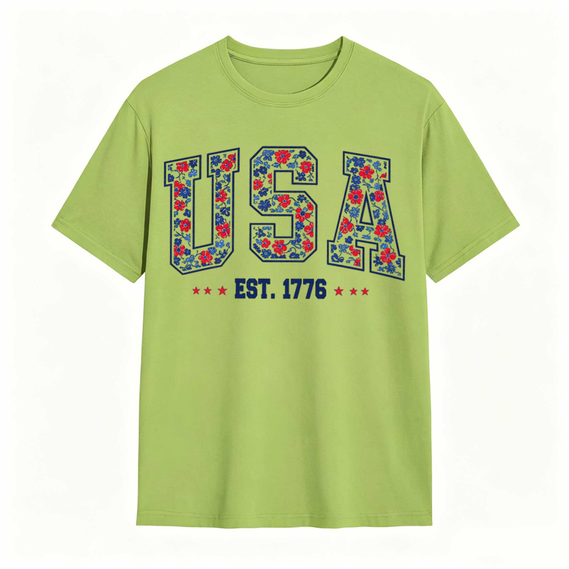 Comfort Colors Floral USA T-Shirt