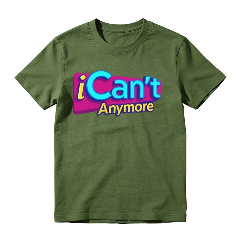 “I Can‘t Anymore” Burnout Humor T-Shirt | Gen Z Relatable Meme Tee | 100% Cotton Y2K Casual Top