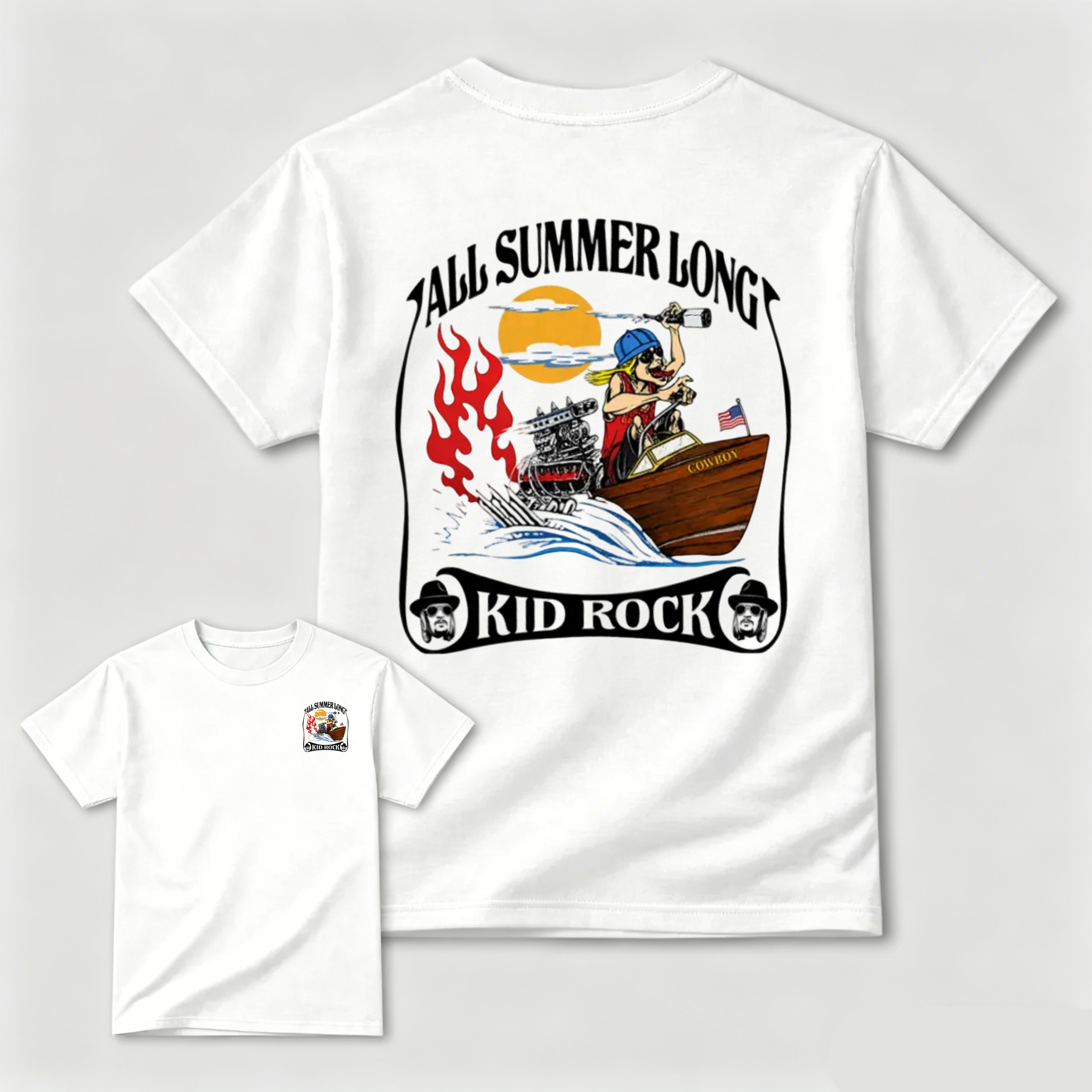 All Summer Long Shirt, Kid Rock Inspired T-Shirt, Summer Vibes Graphic Tee, Gift For Kid Rock Fans, Country Rock Music Tee