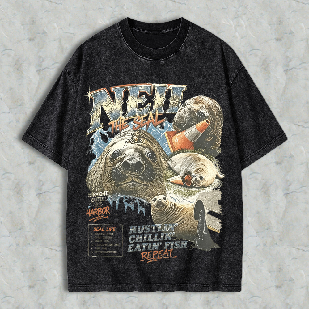 Comfort Colors 1717 Neil The Seal Bootleg Shirt - Screen Printed on Comfort Colors Shirt - Unisex Heavy Cotton Tee - Gift for Fans - Gift Ideas