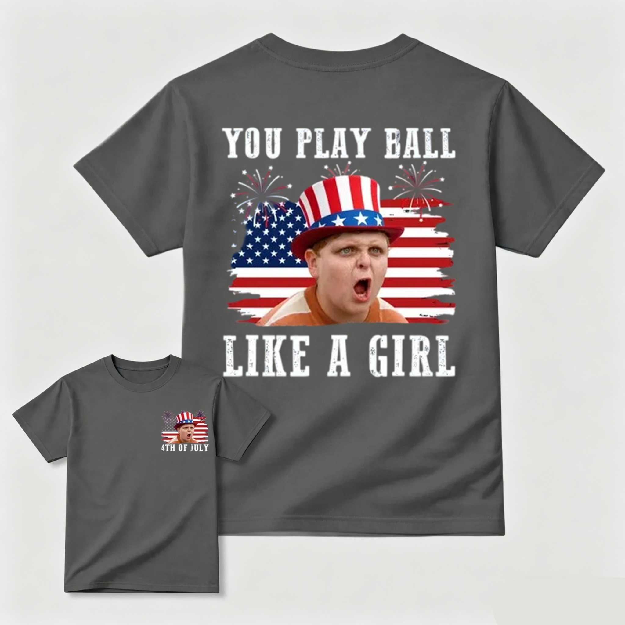 You Play Ball Like A Girl 4th of July Shirt, Ham Porter The Sandlot Quotes T-Shirt, Vintage Baseball Fan Tee, USA Patriotic TShirt, MADE IN USA
