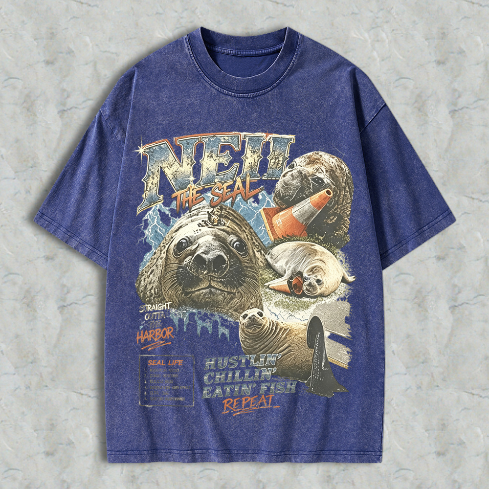 Comfort Colors 1717 Neil The Seal Bootleg Shirt - Screen Printed on Comfort Colors Shirt - Unisex Heavy Cotton Tee - Gift for Fans - Gift Ideas
