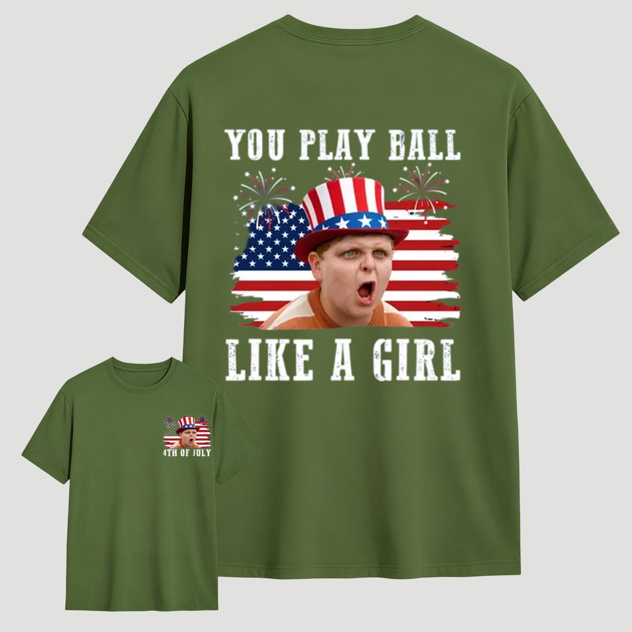 You Play Ball Like A Girl 4th of July Shirt, Ham Porter The Sandlot Quotes T-Shirt, Vintage Baseball Fan Tee, USA Patriotic TShirt, MADE IN USA