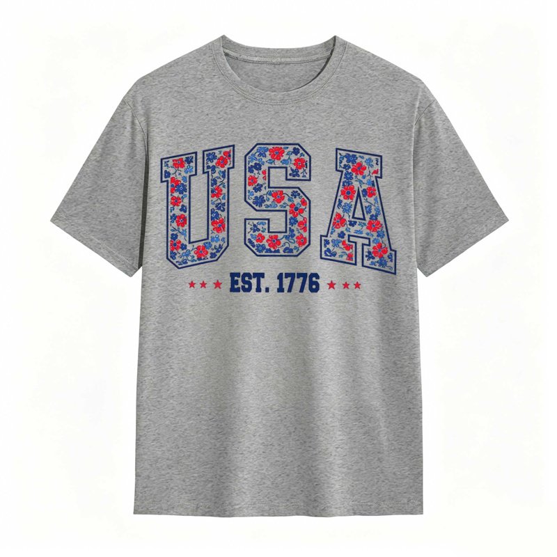 Comfort Colors Floral USA T-Shirt