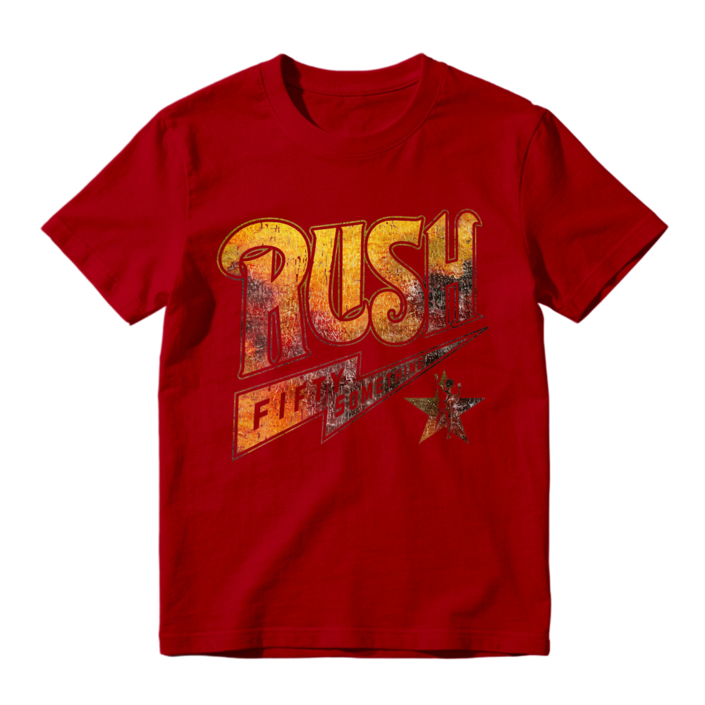 Rush Band Fifty Something Tour Vintage Retro Graphic T-shirt