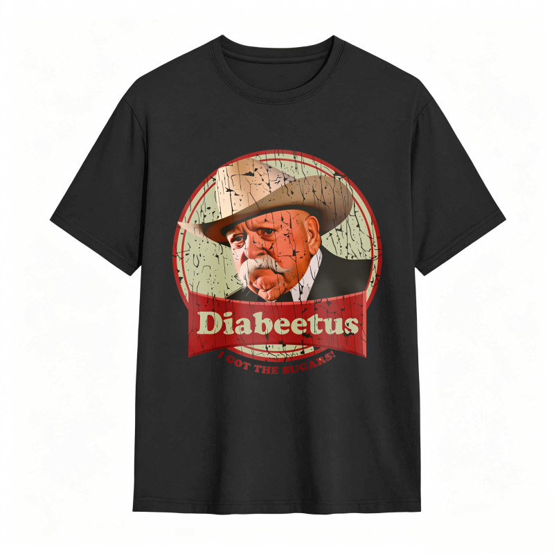 Dorawear™ Diabeetus I Got The Sugars Man With Hat And Mustache Design Unisex Classic T-shirt