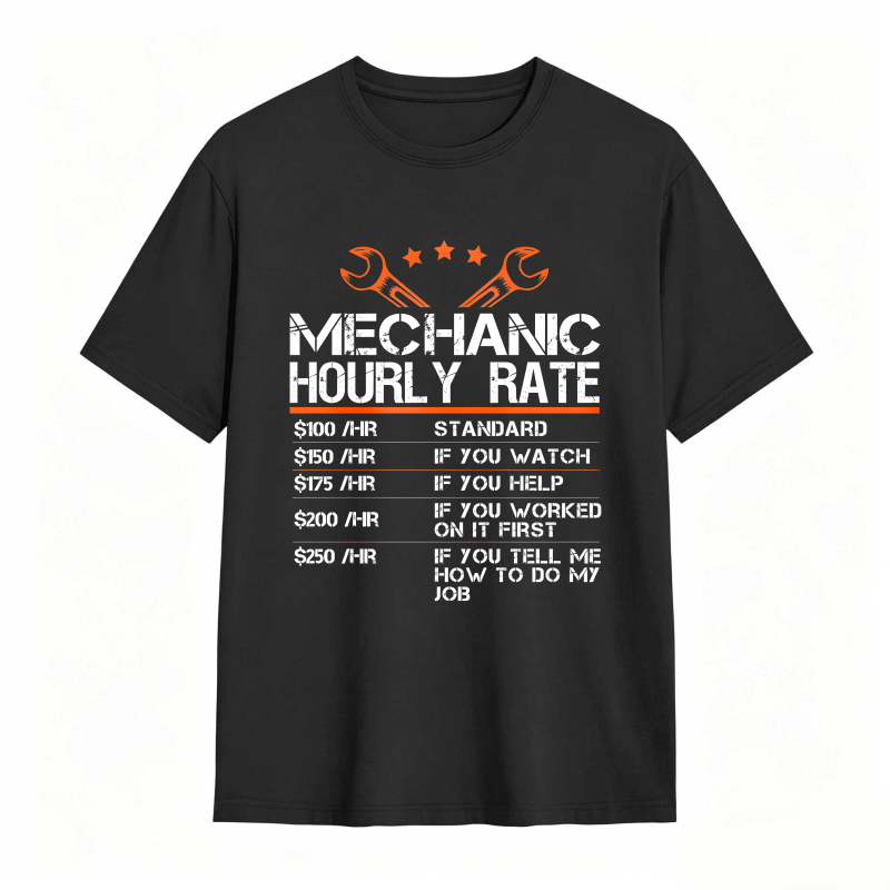 Dorawear™ Mechanic Hourly Rate Chart With Wrenches And Stars Unisex Classic T-shirt
