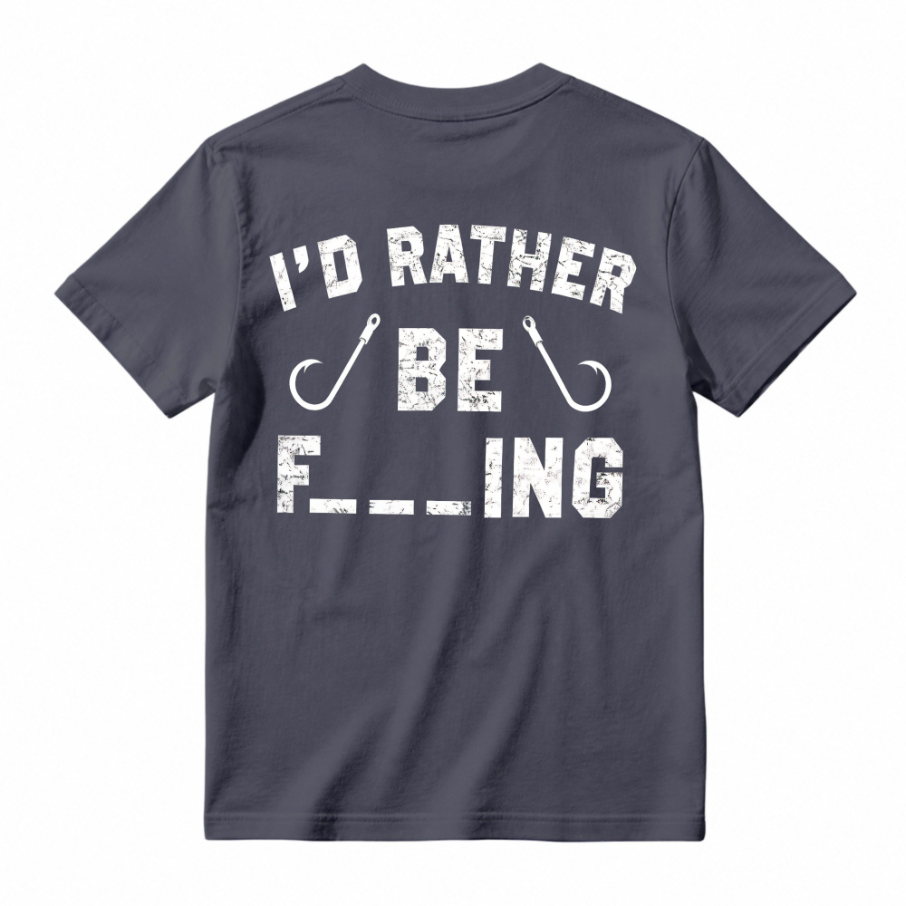I Would Rather Be Fishing Hook Graphic T-shirt