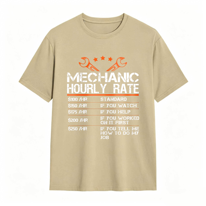 Dorawear™ Mechanic Hourly Rate Chart With Wrenches And Stars Unisex Classic T-shirt