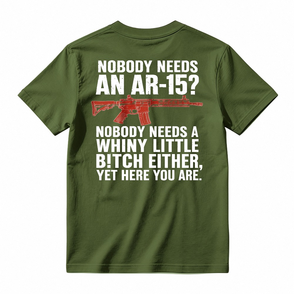 Patriotic AR-15 Gun Rights Quote Tshirt, Pro 2A Sarcastic Graphic Short Sleeve Top