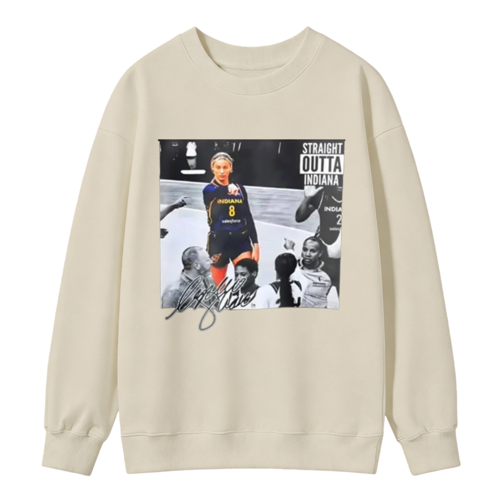 Straight Outta Indiana Volleyball Player Graphic Sweatshirt