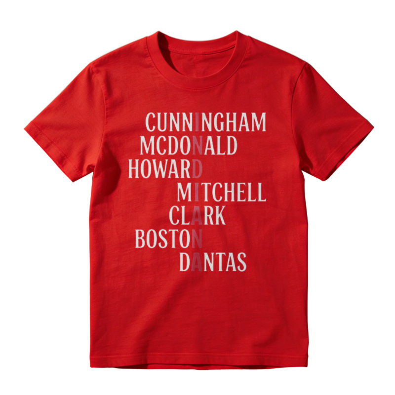 Cunningham Mcdonald Howard Mitchell Clark Boston Dantas Name List Unisex Classic T-shirt
