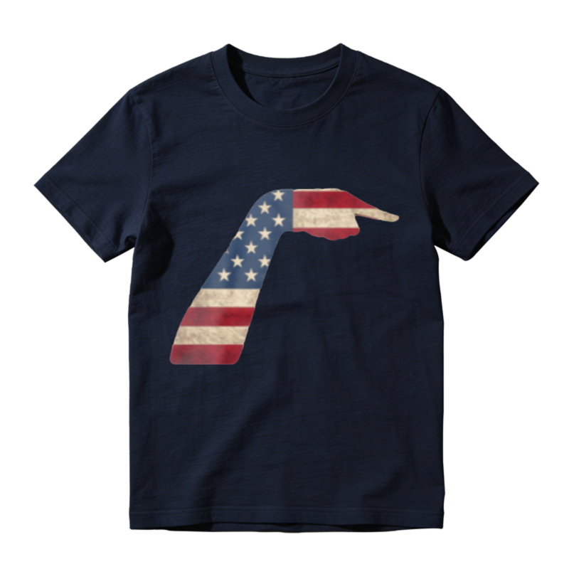 American Flag Hand Pointing Right Graphic Unisex Classic T-shirt