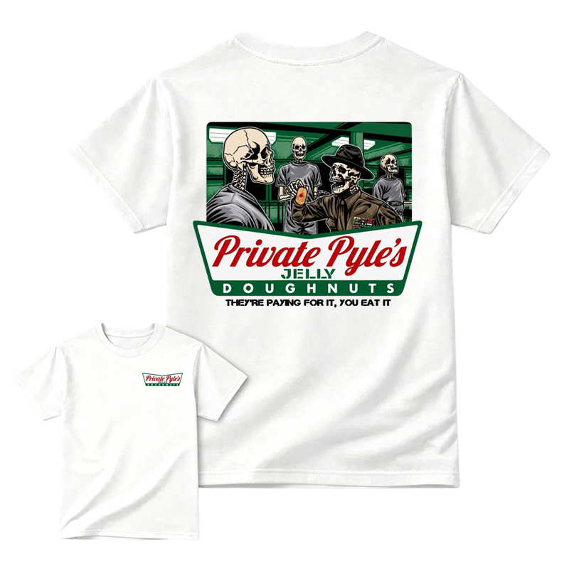 Private Pyle's Jelly Doughnuts Patriotic Military Graphic T-Shirt