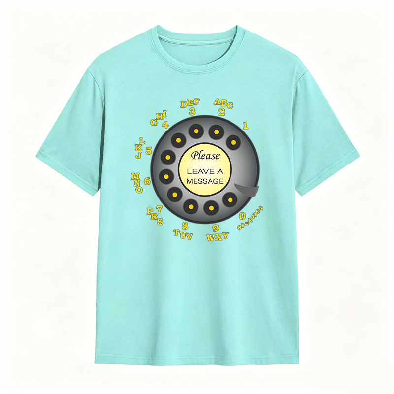 Retro Telephone Dial Please Leave A Message T-shirt